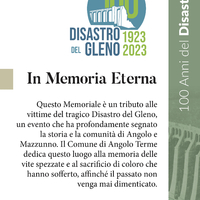 Memoriale di Angolo Terme  - Targa posta al termine del percorso