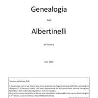 Genealogia degli Albertinelli di Terzano - Testo completo