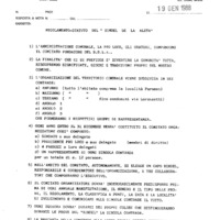 Bindel [...] - Regolamento-Statuto del 19 gennaio 1988
